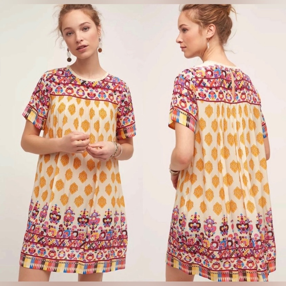 TANVI KEDIA Anthropologie Caltha Swing Dress-Small